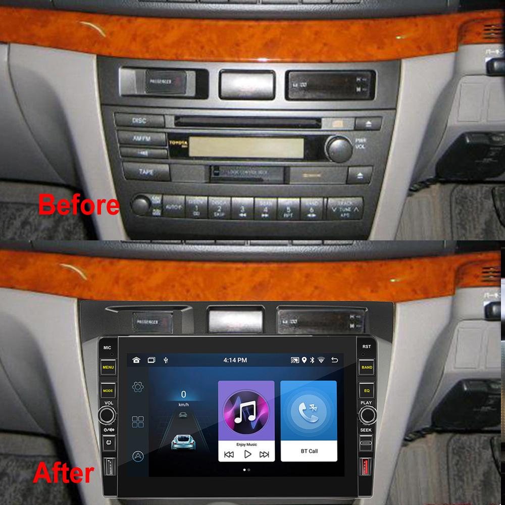 8 Zoll 2 Din Android Autoradio Multimedia Video Player für Toyota Mark 2 JZX110 Verossa 2000-2007 mit Knopf Knopf WiFi 1+32GB