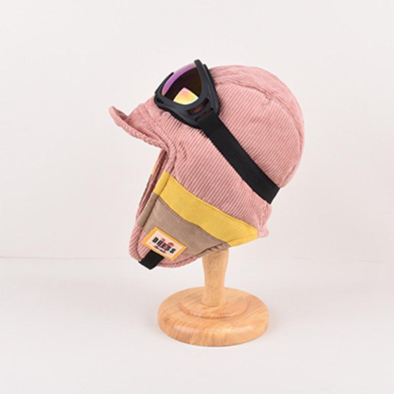 

Кепка пилота Lei Feng женская зимняя хлопковая кепка мужская защита глаз ветрозащитная лыжная с очками байкерская кепка теплая One Size