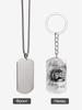 Stainless Steel Keyring and Necklace, Gift for a Lady, Carved Badge, Ideal Gift for Men, Couples, Boyfriend, Family & Friends