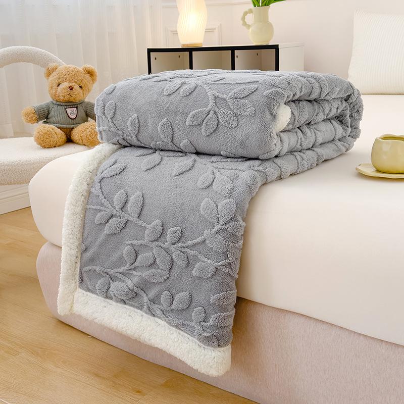 A Tapestry Blanket Polyester Wool Blanket Thickened Warm Leisure Office Nap Blanket Soft Breathable Bedspread Bedclothes