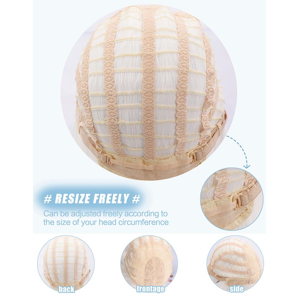 Synthetische hitzebeständige Faserperücke mit Farbverlauf für Frauen, kurzes glattes Haar mit Pony, geeignet für den täglichen Gebrauch