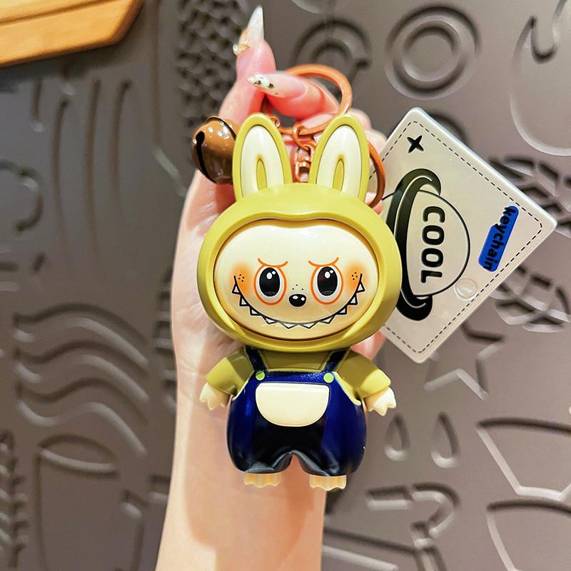 Face Changing Labubu Keychain Cute Cartoon Bag Pendant Doll Gift