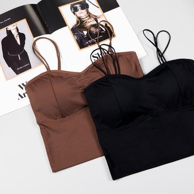 Halter Vest Female Summer Spread Chest Inside with The United States Back Outside To Wear A New Summer Bra Bottom with Chest Pad Top Small Vest