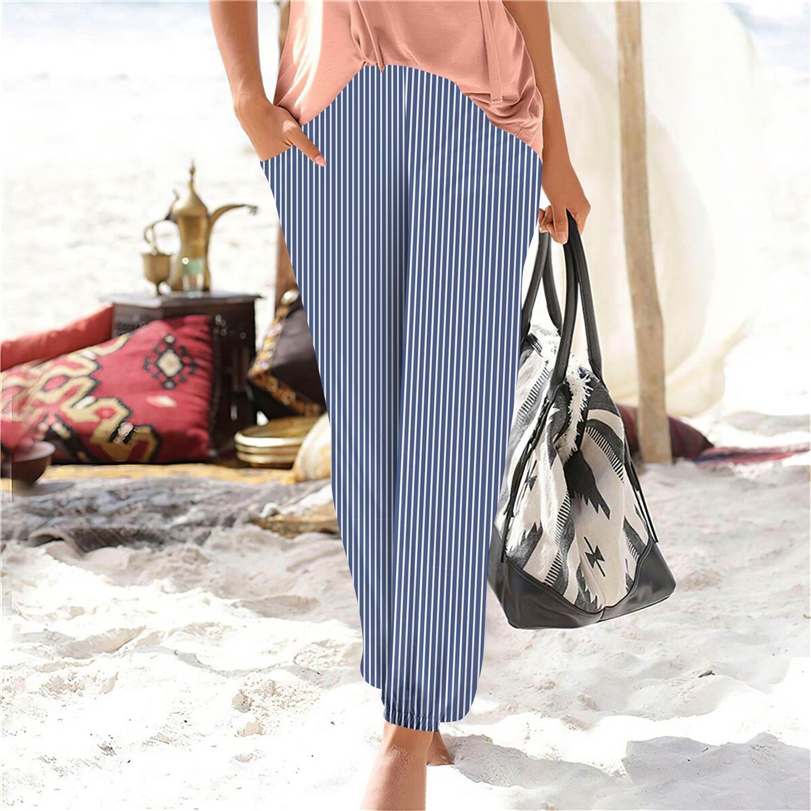 

Women s Casual Fashion Print Straight Leg Pants Pants With Pockets XXL