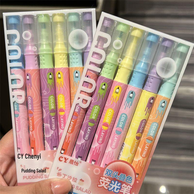 Double-Ended Color-Changing Highlighter for Students and Journaling