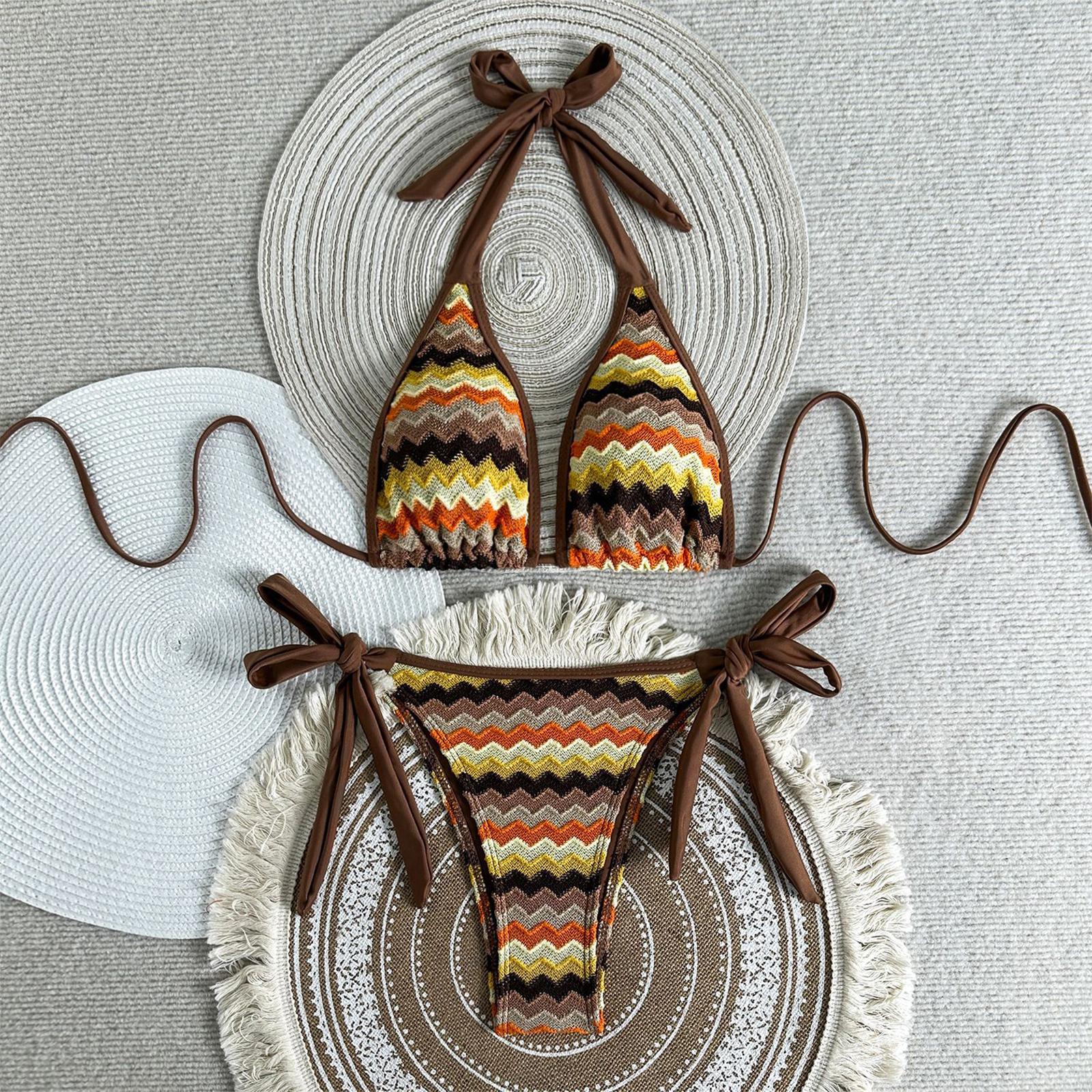 Women s Split Bikini Swimsuit Two-Piece Sport Swimsuit L