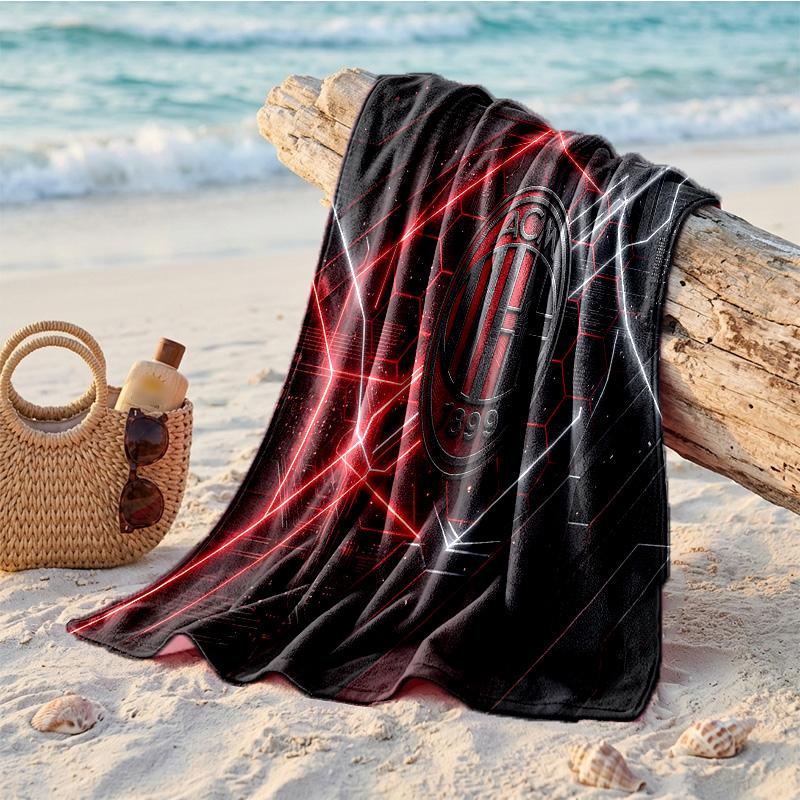 AC Milan Print Microfiber Beach Towel Quick Dry Absorbent Large Towel For Beach Swimming Travel