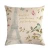 Modern Spring Paris Pillows Case Decor Home Bird Flower Pillowcase 40X40 Cm Garden Chair Pillow Pillowcases For Pillows 45X45