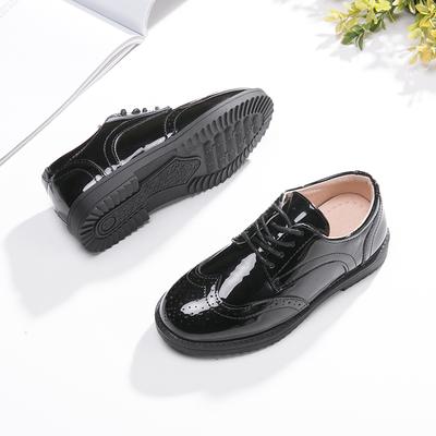 Fashion Kids Shoes For Boys Genuine Leather Shoes For Kids Wedding School Show Dress Flats Light Classic Black Children Loafer Moccasins