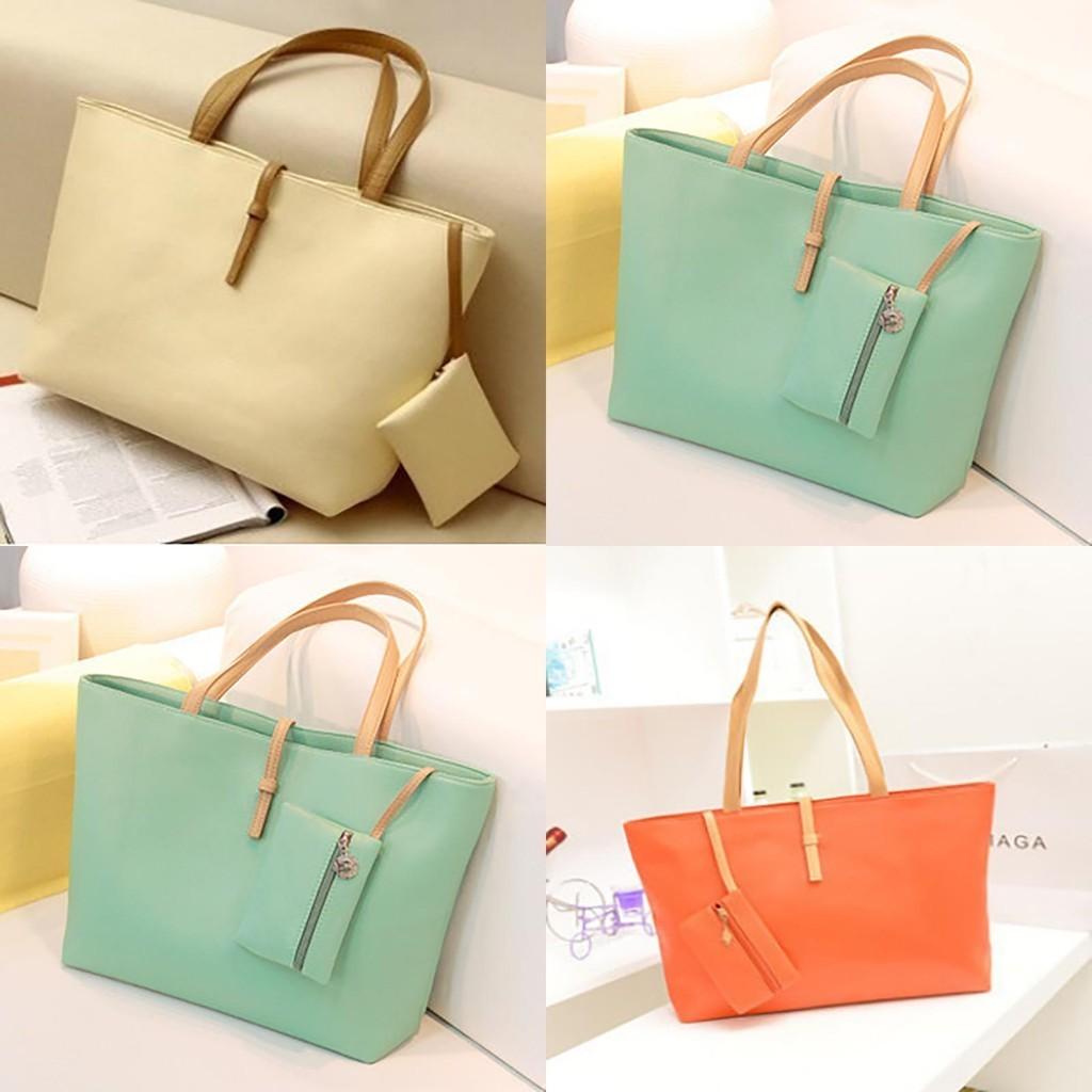 Elegante Borsa a Tote da Shopping da Donna Borsa a Tracolla in Ecopelle con Scomparti Spaziosi