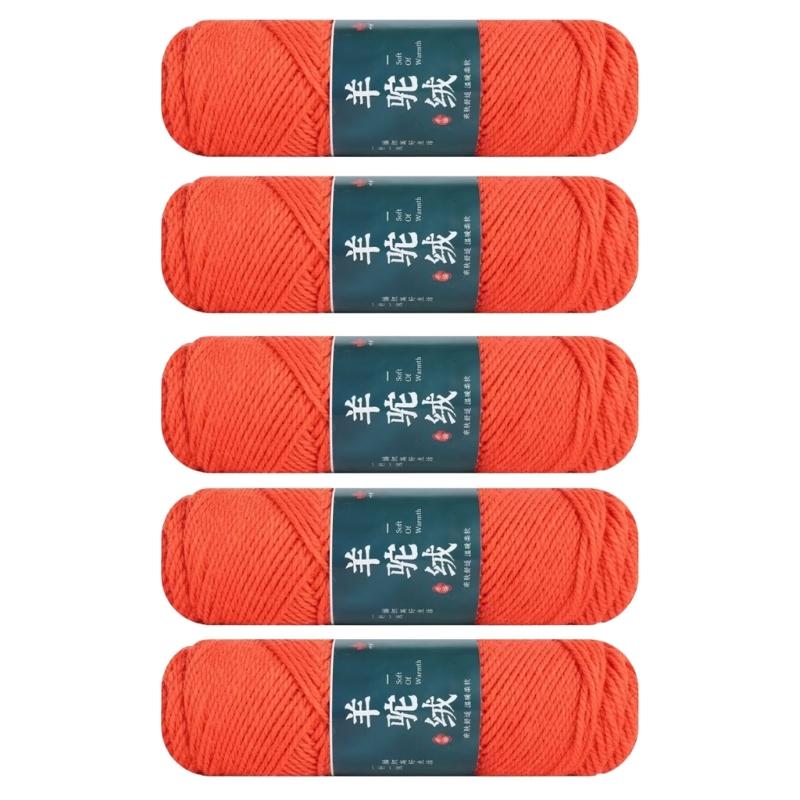 Pack Of 5 Wool Yarn 100g/Roll Knitting Wool Yarn For Sweaters Scarves Hat Glove Crocheting Rugs Knitting Project