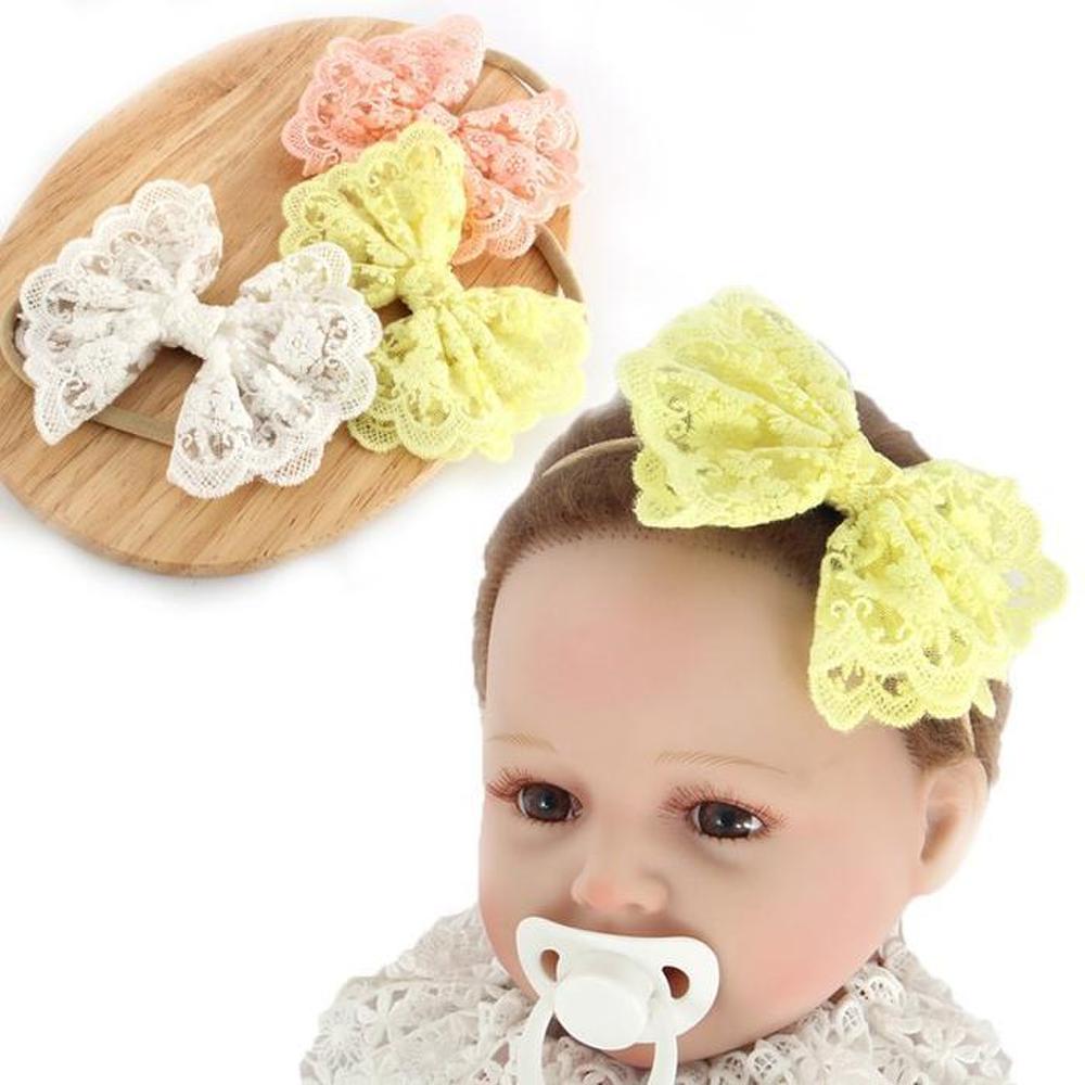 

Wendy Lace Ribbon Soft Baby Hairband (6411332) white