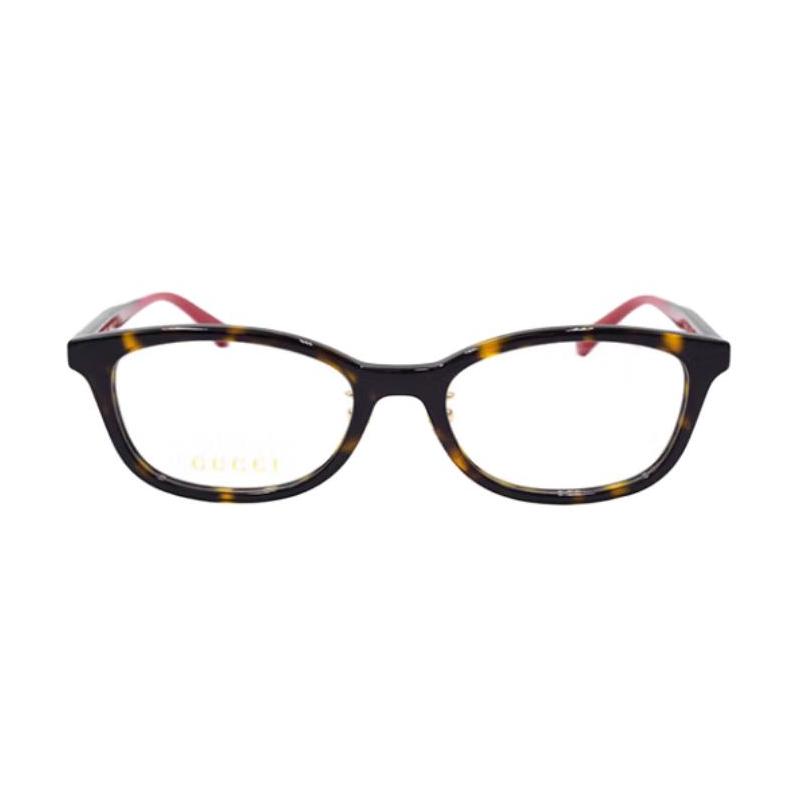 Gucci optical glasses [Available prescriptions] Temple logo design, square Tortoiseshell 53 glasses case (random size and color) + glasses cloth
