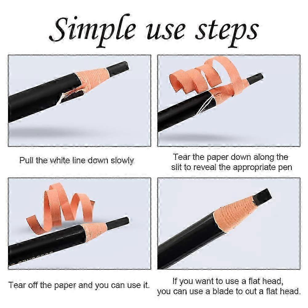 Eyebrow Pencil Longlasting Waterproof Durable Automaric Liner Eyebrow 3 Colors to Choose (gray)