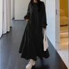 ZANZEA Women Casual Round Neck Long Sleeve Loose Ruffles Sweatshirt Dress