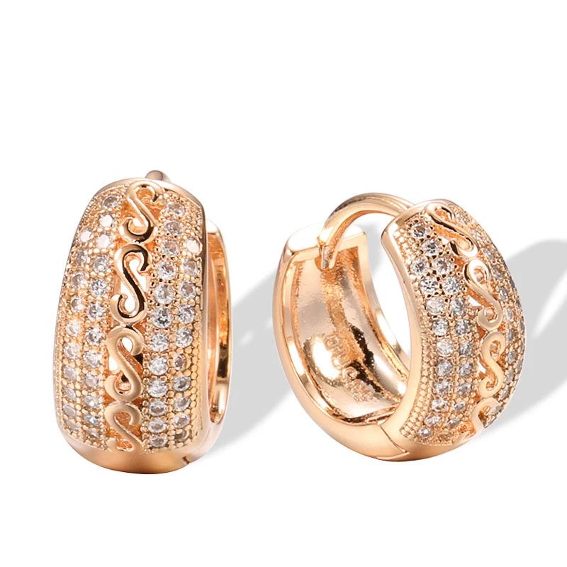 Fashionable Micro Inlaid Zircon Earrings With Versatile Buckles