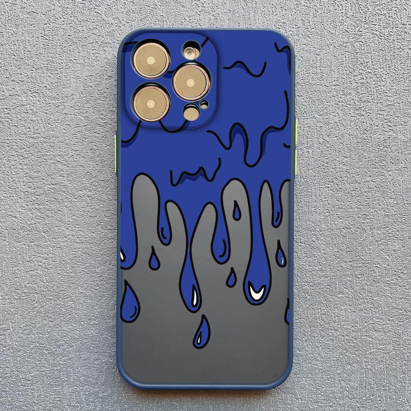 Funny Melted Ice Cream Pattern Phone Case for IPhone 16 15 Plus Pro Max 11 12 14 13 Pro Max Mini XR XS X SE2 Cute Cartoon Covers