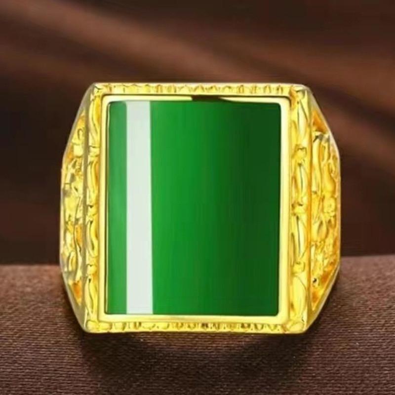 Distinctive Brass Goldplated Open Ring Embellished With Elegant Gemstone For Fashion Lovers