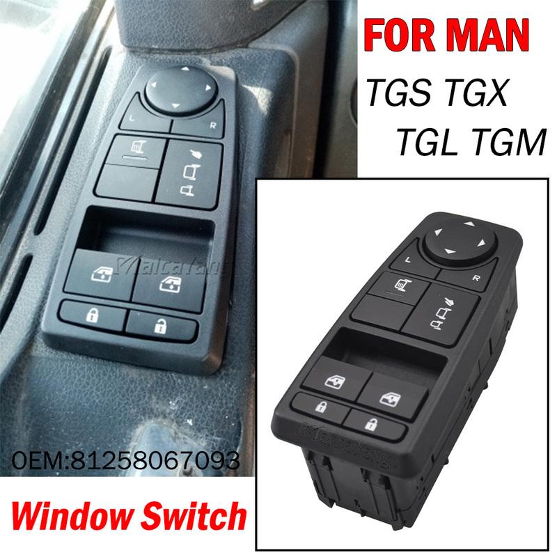 Master Power Window Mirror Switch for MAN TGL TGM Truck TGS TGX 81258067107 81258067092