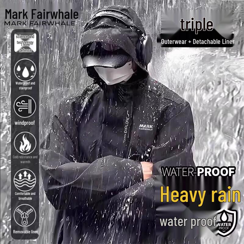 

Mark Fairwhale Unisex 3-in-1 Waterproof Outdoor Jacket XL