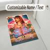 Personalized Crystal Velvet Carpet,Taylor Swift Custom Printed Name, Plush Area Rug For Home Indoor Decor