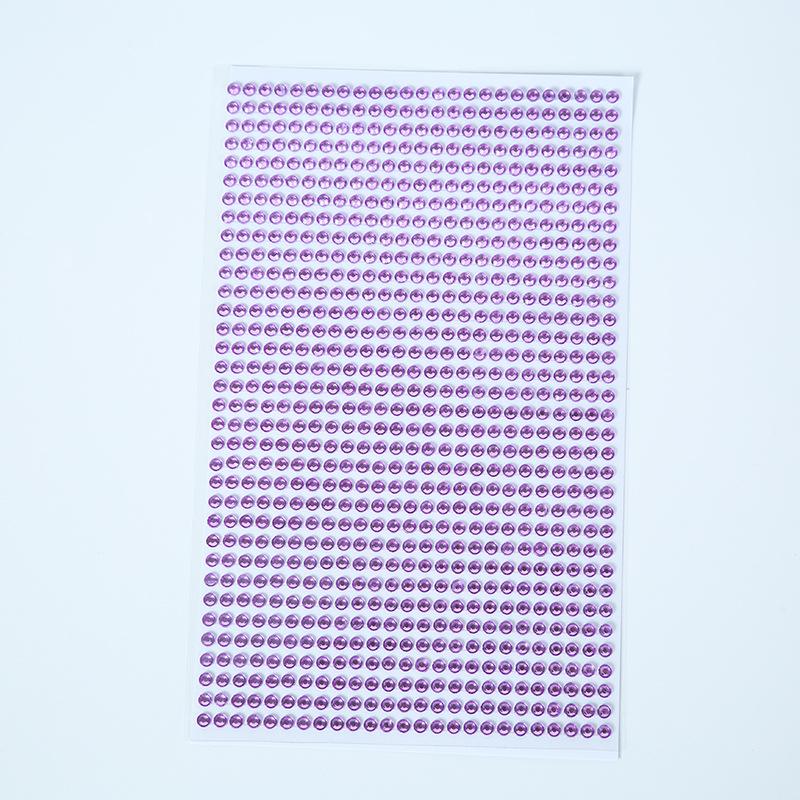 3mm bunte Kristall-Acryl-Diamant-Aufkleber für Gesicht, Auto und Kinderbasteln