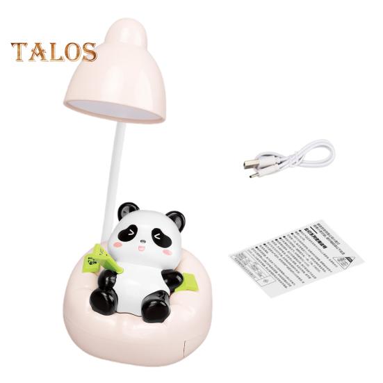 Panda Nachtlicht LED Schreibtisch Nachttisch Leselampe mit Schublade Dimmbar Wiederaufladbar Panda Tischlampe für Kinderzimmer Schlafzimmer