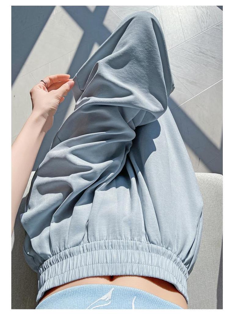 White High-Waisted Ice Silk Wide-Leg Pants for Women - Summer Casual Drape Style