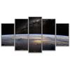 5 Panel Space Universe Planet Landscape Earth Surface Pictures Posters Wall Art Home Decor Canvas HD Prints Paintings Decoration