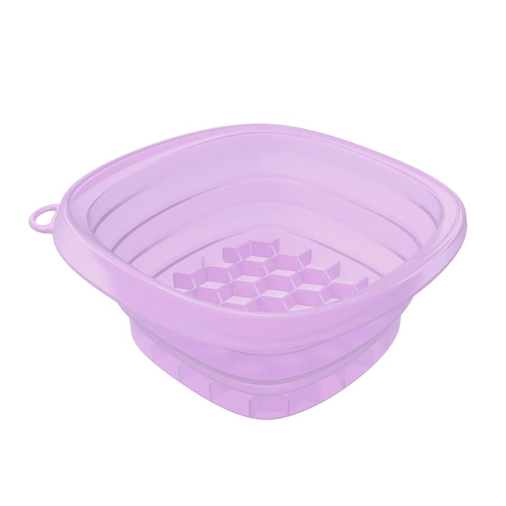Foldable Ice Bath Facial Basin With Soft Silicones Design Builts-In Ice Tray Face Bowl For Cooling Relief Travel Use
