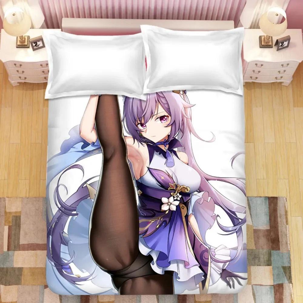 

Комплект постельного белья Игра Genshin Impact chongyun 3d Комплект пододеяльника Одеяло Постельное белье Двуспальный Квинсайз Кингсайз Односпальный Размер Дропшиппинг Мультяшный US Twin(172x218cm)