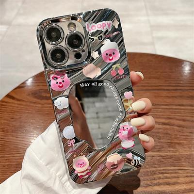 Wave Mirror for IPhone 16 Cute Beaver Phone Case for Apple 11 Plated 14tpu Full Pack Protective Cover