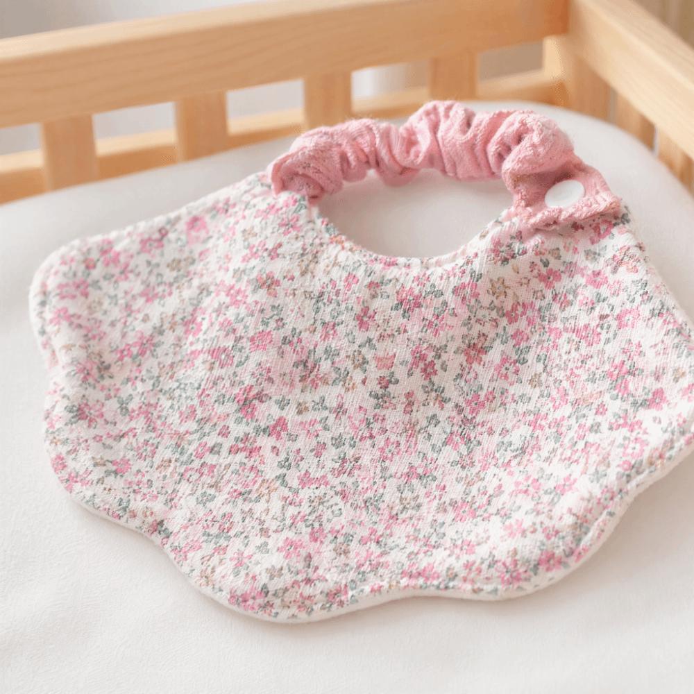 360-Degree Coverage Drool Bib Cotton Gauze Burp Cloth Soft Baby Feeding Bib For Newborn Infants