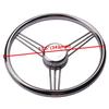 Boat Accessories  Steering Wheel Stainless Steel 9 Spoke Knurling 13-1/2'' For Marine Yacht