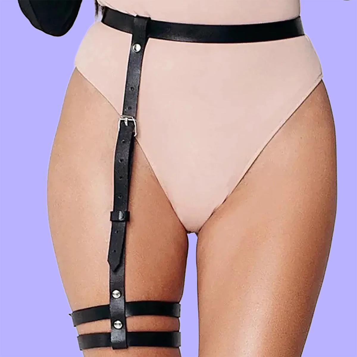 

Ladies Fashion Sexy Belt Adjustable Leather Waist Leg Decoration Belt Punk Gothic Clothing Accessories Daily Date Party Use