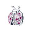 WOSTU 925 Sterling Silver Ladybug Series Charm Zircon Enamel Bead Silver 925 Pendant Fit Original Bracelet Insect Jewelry