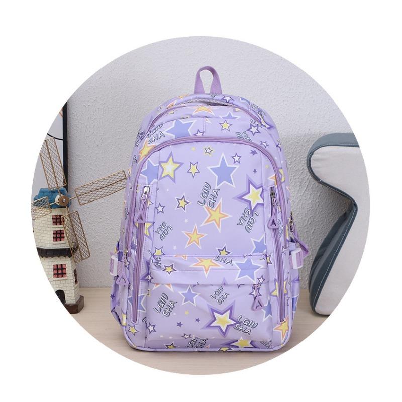Wind schoolbag female junior high school student high value star girl backpack travel portable backpack