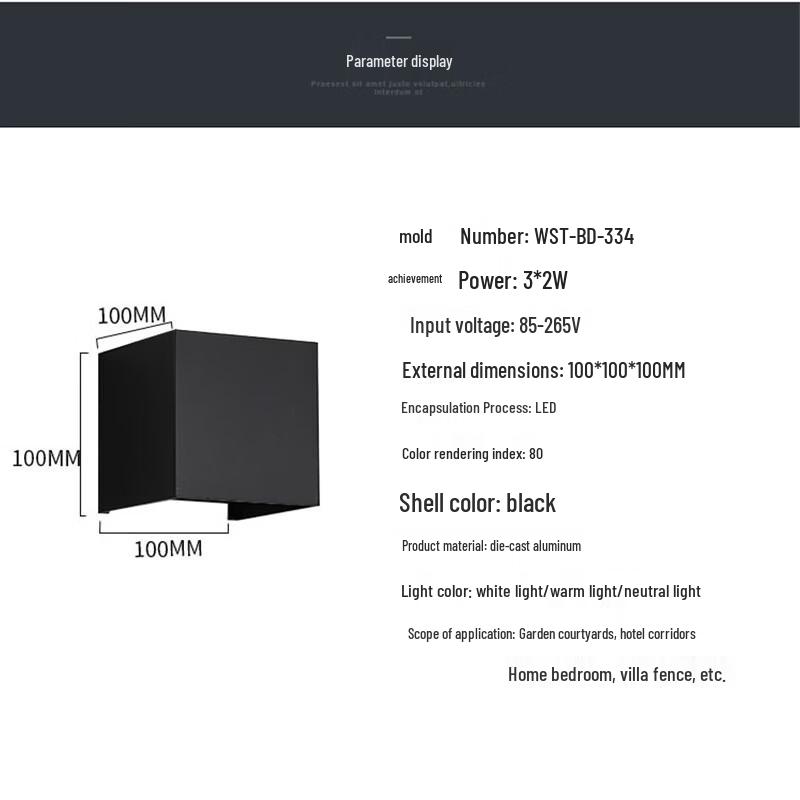 Outdoor Dimmable LED Double-Head Wall Sconce