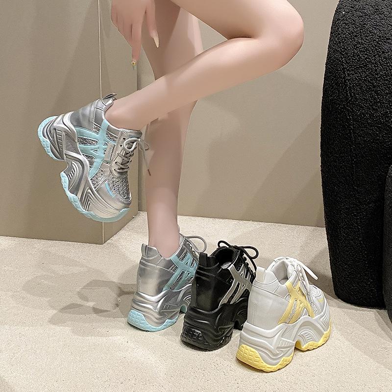 Versatile dad shoes sneakers women's 2025 summer new thick-soled inner height increase explosive version casual fashion Versatile women's shoes