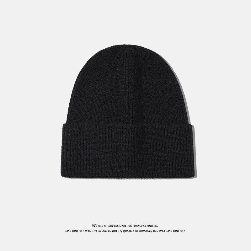 Autumn and Winter Fashion Versatile Ear Protection Large Head Circumference Cold Hat Men's Japanese Solid Color Warm Baotou Woolen Hat