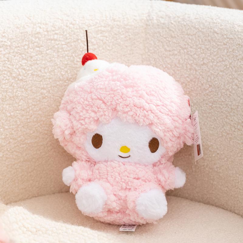 Adorably Sanrio Plush Toy My Sweet Piano Kuromi My Melody Hello Kitty Soft Stuffed Doll for Bed Decoration Birthday Gift for Kid