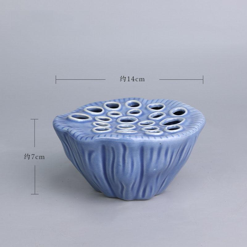 

Japanese Style Ikebana Holder Ceramic Lotus Seedpod Shape Flower Arrangement Vase Tea Table Zen Utensil Flower Art Fixed Tool
