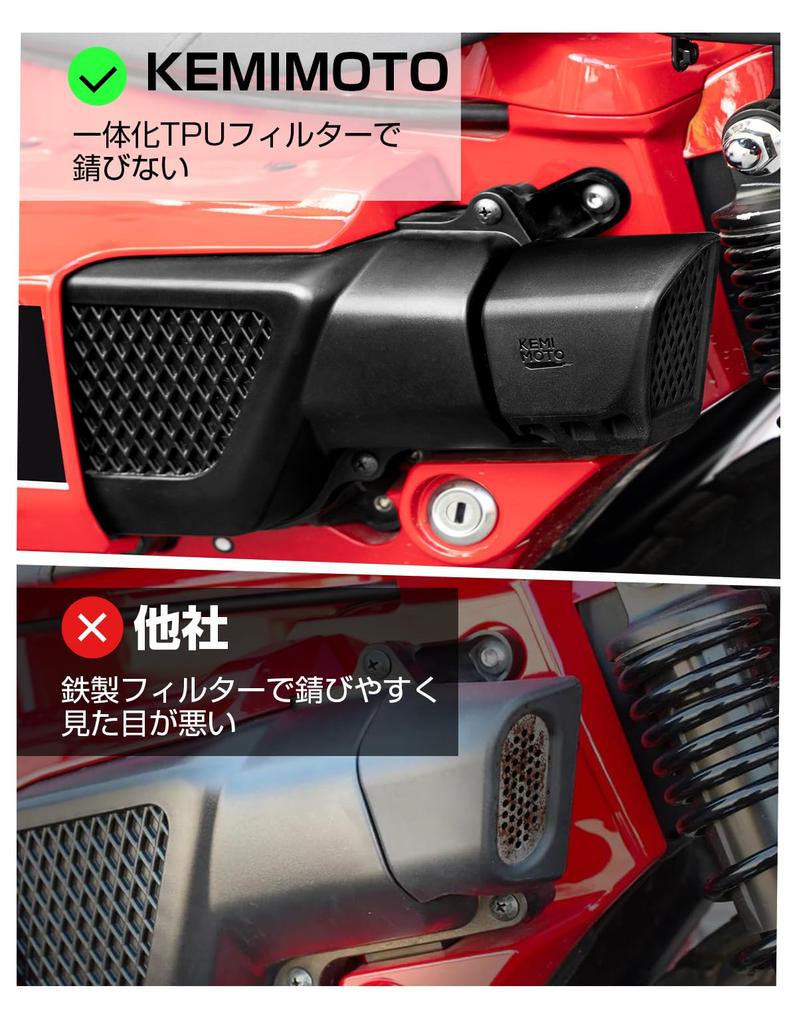 KEMIMOTO CT125 Air Filter Cover Conversion Duct Hunter Cab