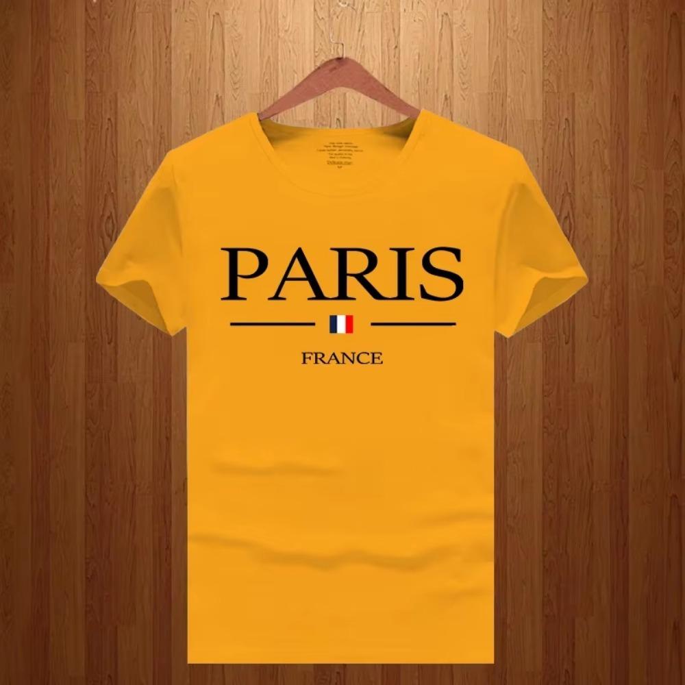 2023 Brand New Men's Summer Letters Print Y2k T-shirt Male Short Sleeved Luxury Tees Clothing Loose Pure Cotton Soft Tops