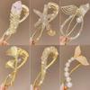 Ancient Style Lily Tulip Tassel Twist Hair Clip for Hanfu Updo