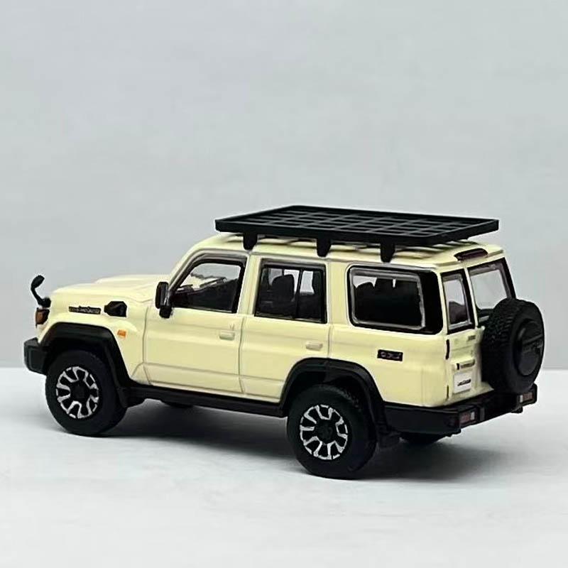 AFM5 DBGT 1:64 Toyota Land Cruiser LC70 Plastic Chassis Alloy Body Miniature Model Off-Road SUV Diecast JDM Collectors Toy Car Gift