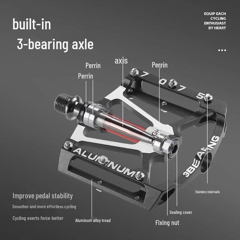WestBiking 3-Lager Aluminiumlegierung Fahrradpedale