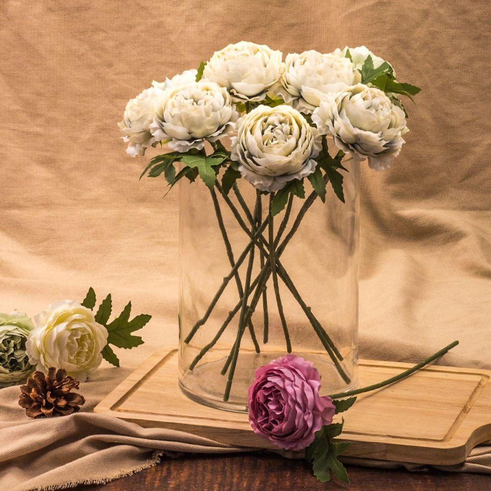 Handmade Artificial Paeonia Flowers Elegant Simulation Peony Bouquet  Living Room Decoration