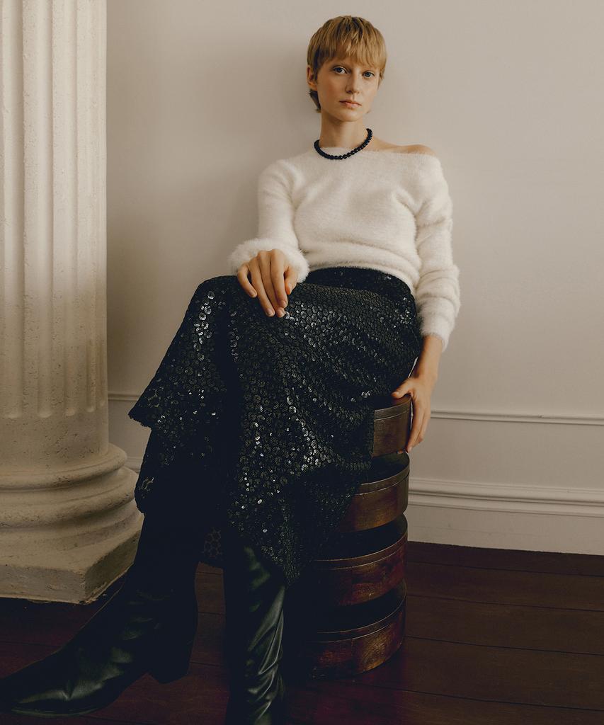 Otte Flower Sparkle Skirts_Black