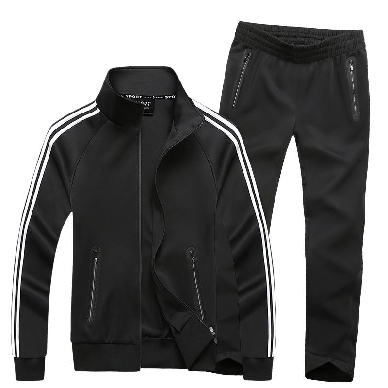 Spring and Autumn Sportswear Tracksuits Man Sets Large Size Men 's Clothing Jacket and Pants Two Pieces Sports Set Plus Size Tracksuit Man